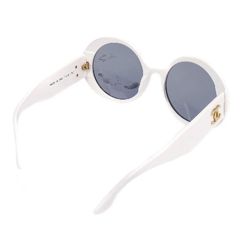 Chanel Round Sunglasses Eyewear White Small Good