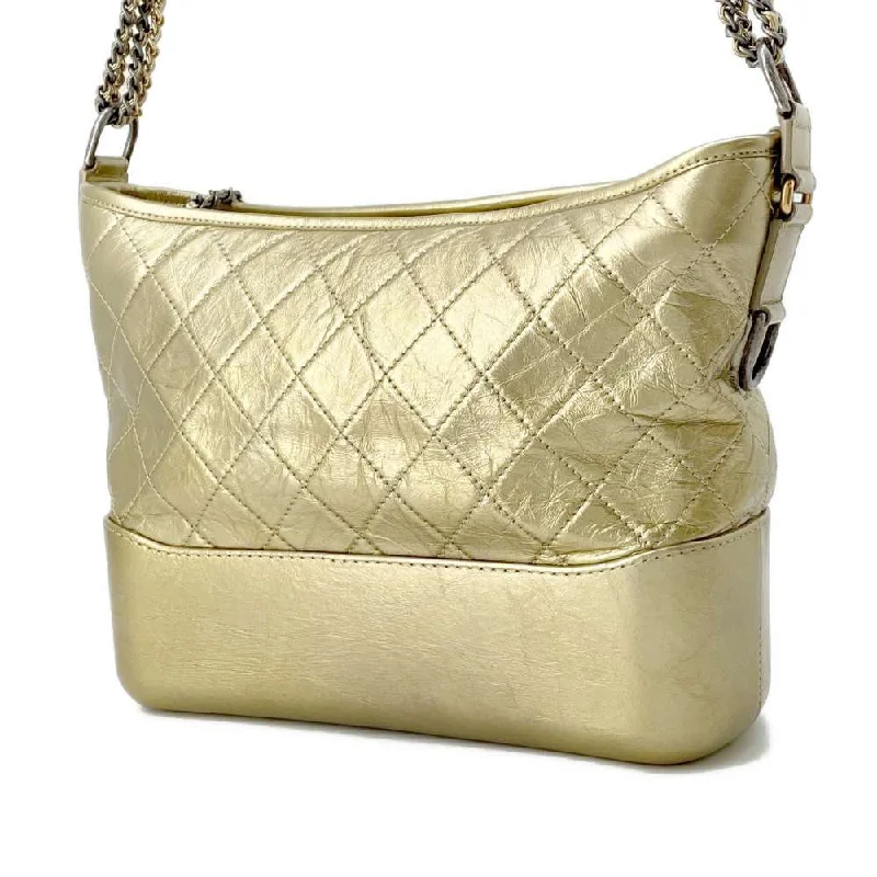 CHANEL Gabriel Hobo Bag Gold A93824 Lambskin