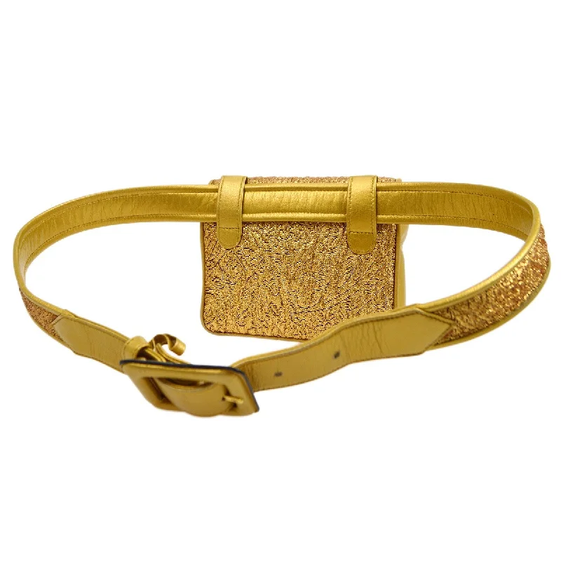 CHANEL 1991-1994 Nishijin-ori BUM Belt Bag Gold AK38336h