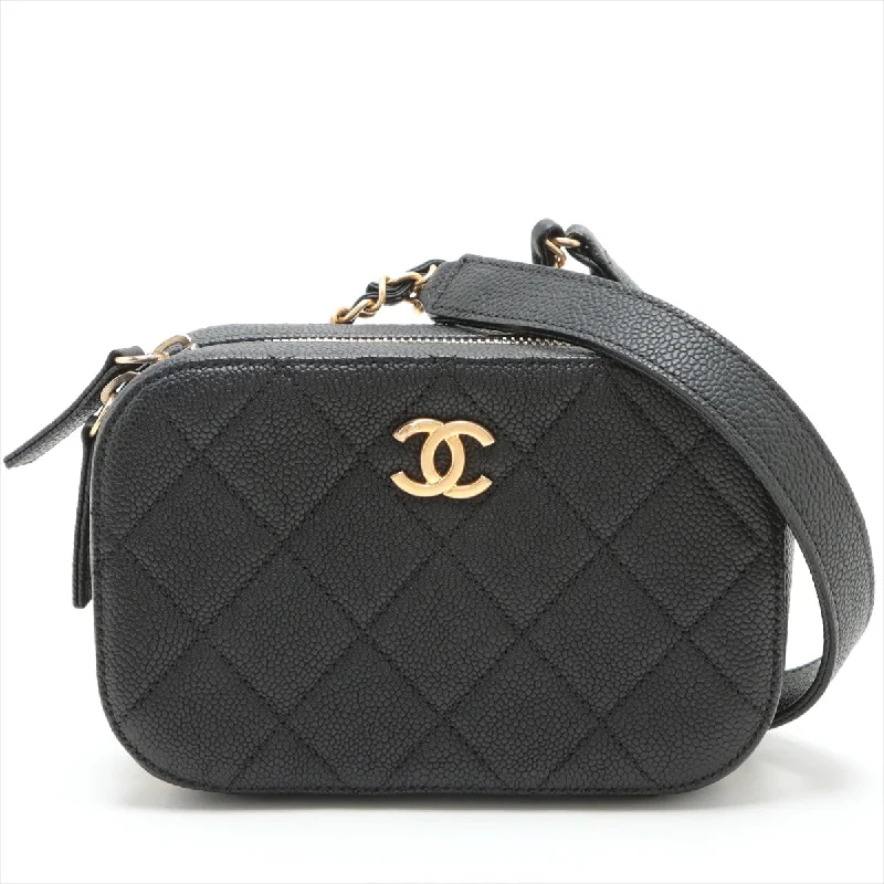 Chanel Matrasse Cavia S Waist Pouch Black Gold  28th