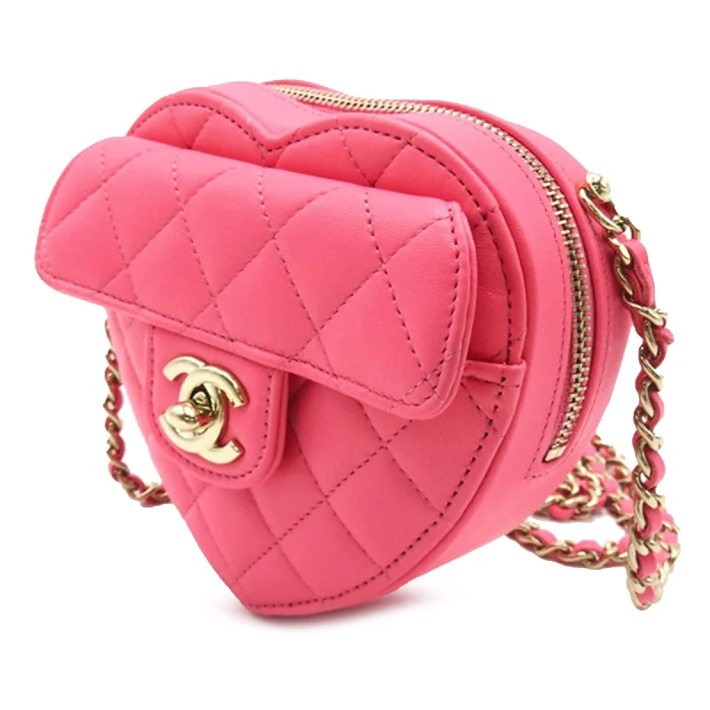 CHANEL Mini Lambskin CC in Love Heart Crossbody Crossbody Bag