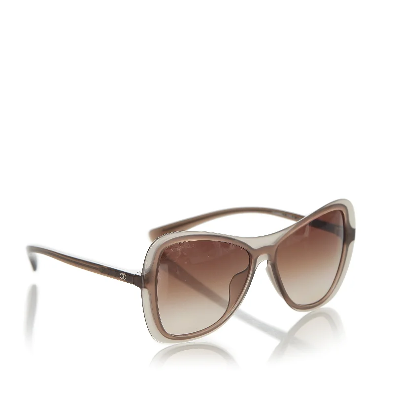 Chanel Round Tinted Sunglasses Brown