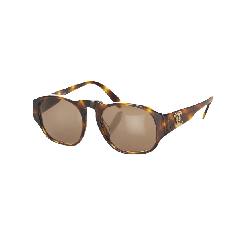 Chanel Vintage  Round Tinted Sunglasses Brown