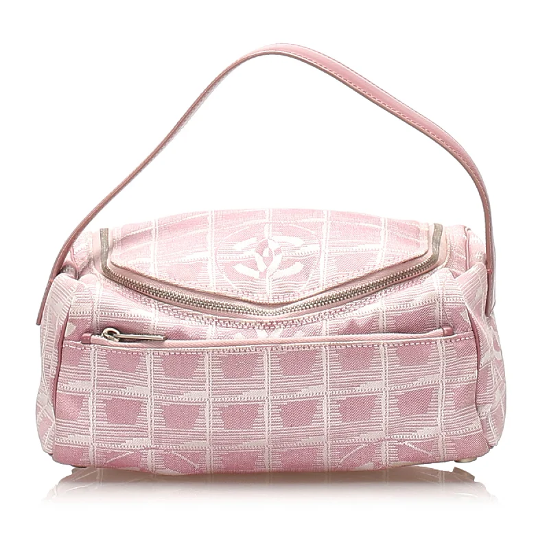 New Travel Line Nylon Crossbody Bag Pink